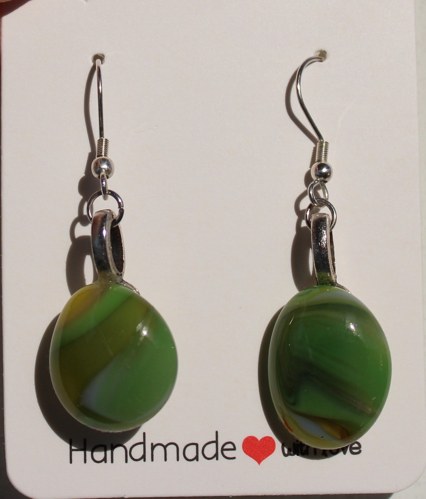 Green Puddle Earrings