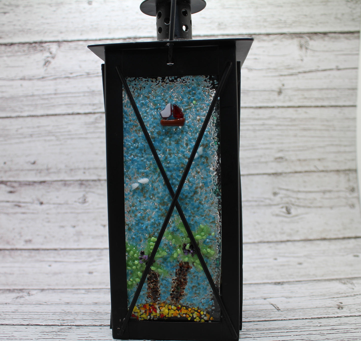 Tropical Scene LED Lantern