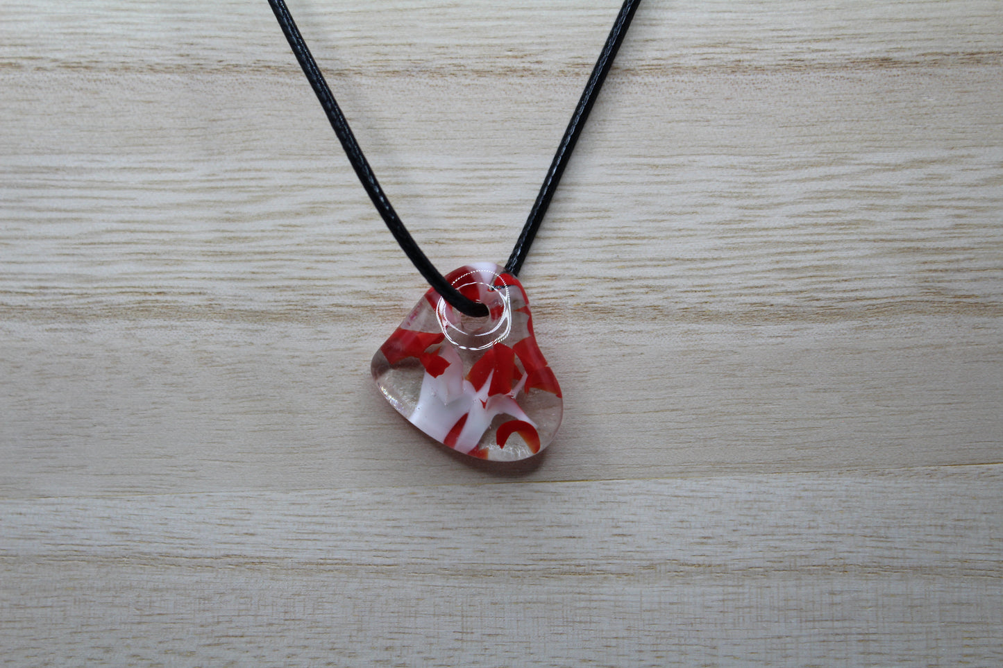 Red & Clear Heart Necklace