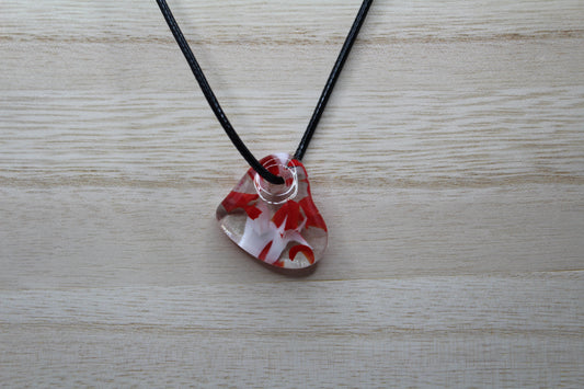 Red & Clear Heart Necklace